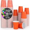 9oz Orange Paper Cups, Pack of 8