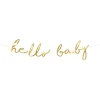 3.5ft Foil "Hello Baby" Gold Baby Shower Banner, Set of 2