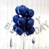 12" Latex Evening Blue Balloons, Pack of 10