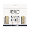 Black Glitz Happy Birthday Candle Set