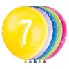 12" Latex Assorted Number 7 Birthday Balloons, Pack of 5