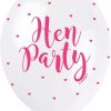 12" Latex Assorted Pink Hen Party Balloons, Pack of 5