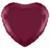 18" Foil Burgundy Heart Balloon