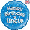 18" Foil Happy Birthday Uncle Balloon