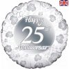 18" Foil Prism Happy 25th Anniversary Balloon