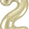 Giant Gold Foil Number 2 Balloon 86 cm / 34 inch