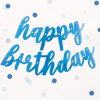 2.75ft Glitz Blue & Silver Birthday Banner, Set of 2