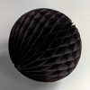 20cm Black Tissue Paper Honeycomb Ball