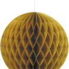 Gold Tissue Paper Honeycomb Ball