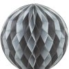 20cm Silver Tissue Paper Honeycomb Ball