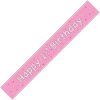 9ft Glitz Pink Happy 1st Birthday Banner