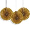 40cm Gold Tissue Paper Fan Decoration
