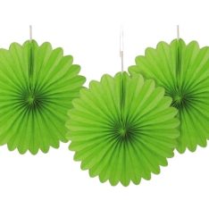 40cm Lime Green Tissue Paper Fan Decoration
