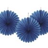 40cm Royal Blue Tissue Paper Fan Decoration