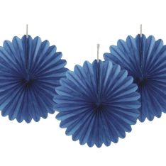 40cm Royal Blue Tissue Paper Fan Decoration