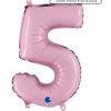 Number 5 Pastel Pink Air Fill Foil Balloon 86 cm / 34 inch