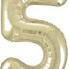 Giant Gold Foil Number 5 Balloon 86 cm / 34 inch