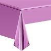 Foil Pale Pink Plastic Tablecloth, 9ft x 4.5ft