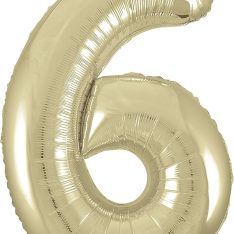 34" Giant Gold Foil Number 6 Balloon 86 cm / 34 inch
