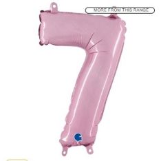 Number 7 Pastel Pink Air Fill Foil Balloon 86 cm / 34 inch