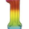 Giant Standing Foil Number 1 Balloon - 76 cm - Rainbow