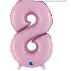 Number 8 Pastel Pink Air Fill Foil Balloon 86 cm / 34 inch