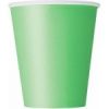 9oz Lime Green Paper Cups, Pack of 14