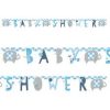 Baby Shower Banner - 1.6 m - Blue Floral Elephant "Baby Shower" Letter Banner