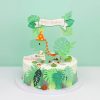 Cake Bunting Topper Decoration - Blue & Green Dinosaur Party