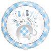 Foil Baby Shower Balloon - 45 cm - Blue Floral Elephant Baby Shower