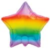 Foil Star Shaped Party Balloon - 45 cm - Gradient Rainbow Design