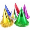Fringed Foil Party Hats, Assorted Pack of 6
