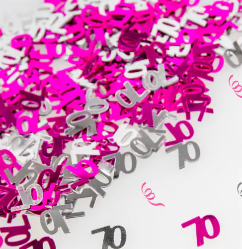 GLITZ 70 Pink Foil Confetti, 14g