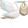 Giant Foil Baby Shower Balloon - 158 cm - Stork "It's a Boy" Blue Balloon