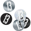 Glitz Black & Silver 13th Birthday Confetti