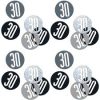 Glitz Black & Silver 30th Birthday Confetti