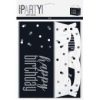 Glitz Black & Silver Birthday Party Boxes, Pack of 6