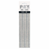 Glitz Black & Silver Paper Straws, Pack of 10