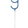 Glitz Blue Number 9 Sparkler Candle