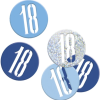 Glitz Blue & Silver 18th Birthday Confetti