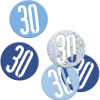 Glitz Blue & Silver 30th Birthday Confetti