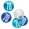 Glitz Blue & Silver 70th Birthday Confetti