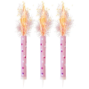 Glitz Pink & Silver Fountain Candles, Pack of 3