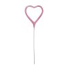 Glitz Pink Heart Shaped Sparkler Candle