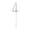 Glitz Pink Number 4 Sparkler Candle