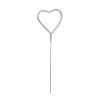 Glitz Silver Heart Shaped Sparkler Candle