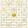 Gold Baby Shower Bingo Game for 8