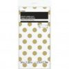 Gold Polka Dot Plastic Tablecloth, 9ft x 4.5ft