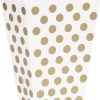 Gold Polka Dot Popcorn Treat Boxes, Pack of 8