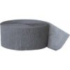 24m Grey Crepe Paper Party Streamer